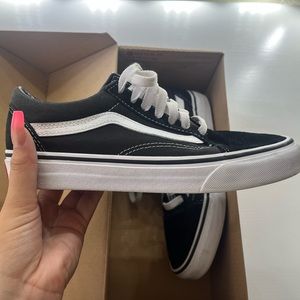 Black and white original old school vans